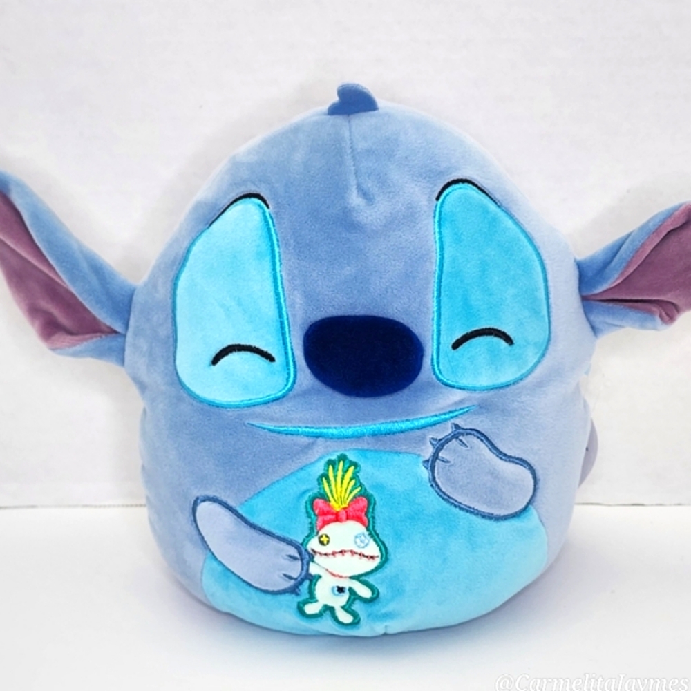 STITCH 👹 UK 8" Stitch w Scrump Doll Disney's Lilo & Stitch X Squishmallow NWT